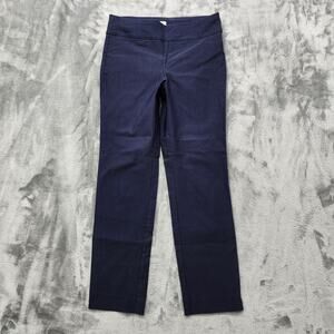 Charter Club Pants Womens 4PS Blue Pull On Cambridge Slim Leg Stretch Office